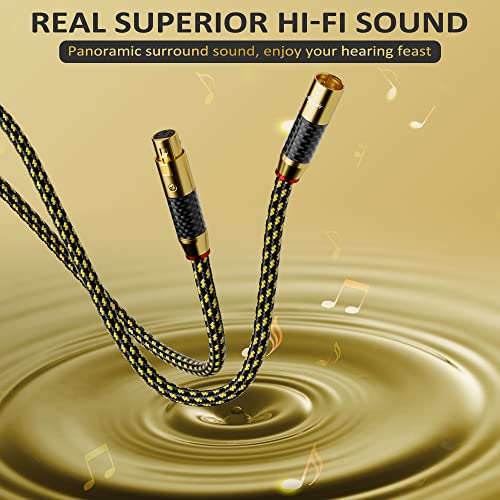 Mygatti MYG-XLR-MM-20FT Hi-Fi Xlr To Xlr Microphone Cable 20 Feet, Xlr Male To Female Cable, 3 Pin Balanced Xlr Cable, 16Awg Silver Plated Copper, Multiple Shield, Nylon Braided Cord For Real Hifi System, Audiophiles thumb #2