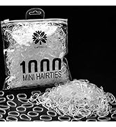 KANPRINCESS 1000PCS Hair Rubber Bands(clear)