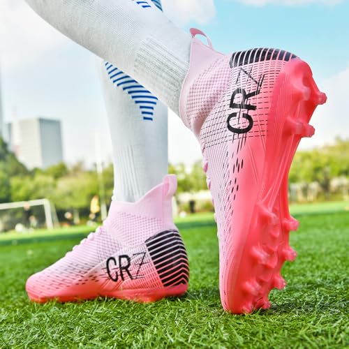 Image of Soccer Cleats for Mens Womens Indoor Turf Soccer Shoes Youth AG TF Training Football Boots Unisex