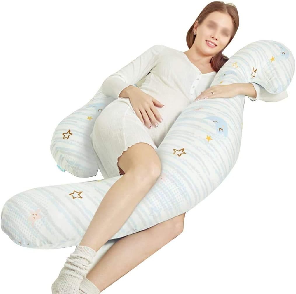 IOCCIOBB Maternity Pillow Side Suppression, U-Shaped Pillow Waist Pillow Side Pillow, Pinch The Leg Pillow and Support The Abdominal Pad (Color : White)