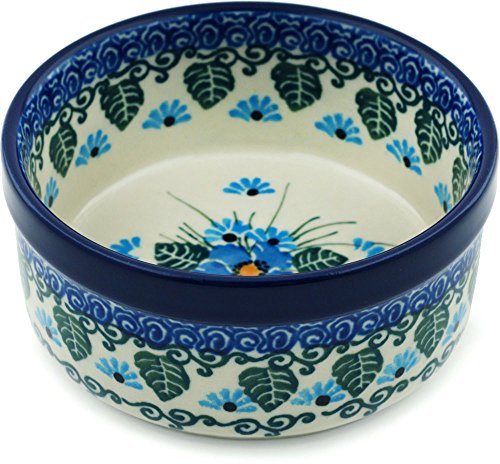 Polish Pottery Bowl 4-inch Forget Me Not made by Ceramika Artystyczna