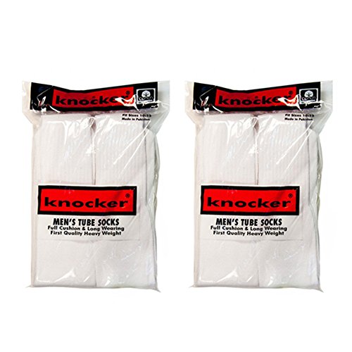 12 Pair Knocker Tube Socks Mens Full Cushion First Quality Athletic Long 10-15