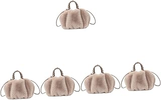 Bolsa de mão de pelúcia com 5 peças, bolsa transversal feminina moderna para mulheres, bolsa transversal de ombro, bolsa transversal para mulheres, bolsa transversal de pelúcia, bolsa transversal feminina, Caqui