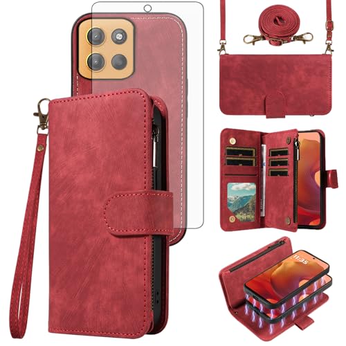 Coque Moto G15 Asuwish rouge housse antichoc SBWCXDK UK protectrice