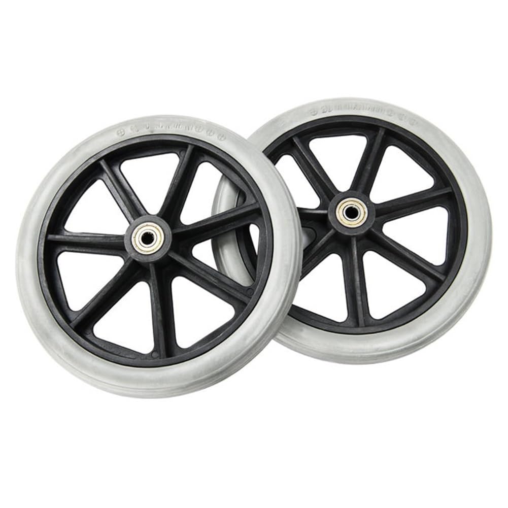 Ruedas de repuesto para silla de ruedas, ruedas delanteras de repuesto de 8 x 1 pulgada, ruedas de repuesto antideslizantes, accesorio universal para ruedas de repuesto para silla de ruedas manual