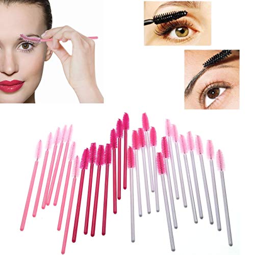 Foto von JZK 200x Kunststoff Einweg Wimpern Bürste Wimpernbürsten Set wimpernbürstchen Mascara Bürste Mascara Wand Applicator für Augenwimper Extension