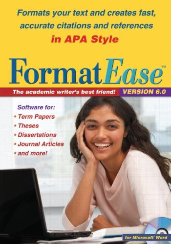 Buy FormatEase, Version 6.0: Paper and Reference Formatting Software ...