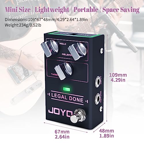 Image of JOYO Noise Gate Pedal Noise Suppressor Guitar Pedal Noise Killer and Reduction Hum for Electric Guitar 4 Cable Method (LEGAL DONE R-23)