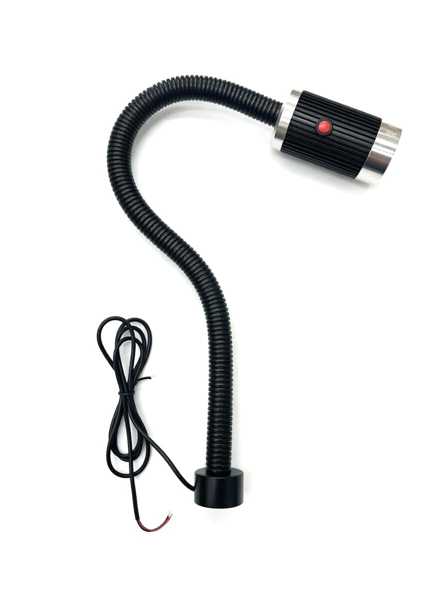 Máquina magnética luz 5W 24V 23,6 pulgadas led flexible cuello de ganso luz de trabajo con base magnética 500 lúmenes Iluminación industrial (23.6 inches)