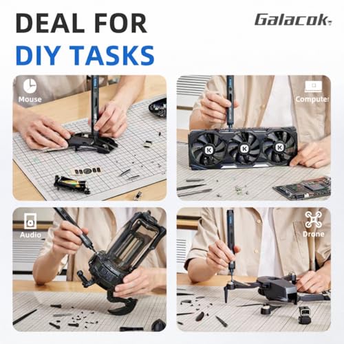 Galacok Electric Precision Screwdriver Set, 68 in 1 Cordless Mini Repair Tool Kit with Magnetic S2 Steel Bits, 200 RPM Motor, LED Light, USB-C Rechargeable for Phone, Laptop, Electronics by Galacok - Used condition - Image 7