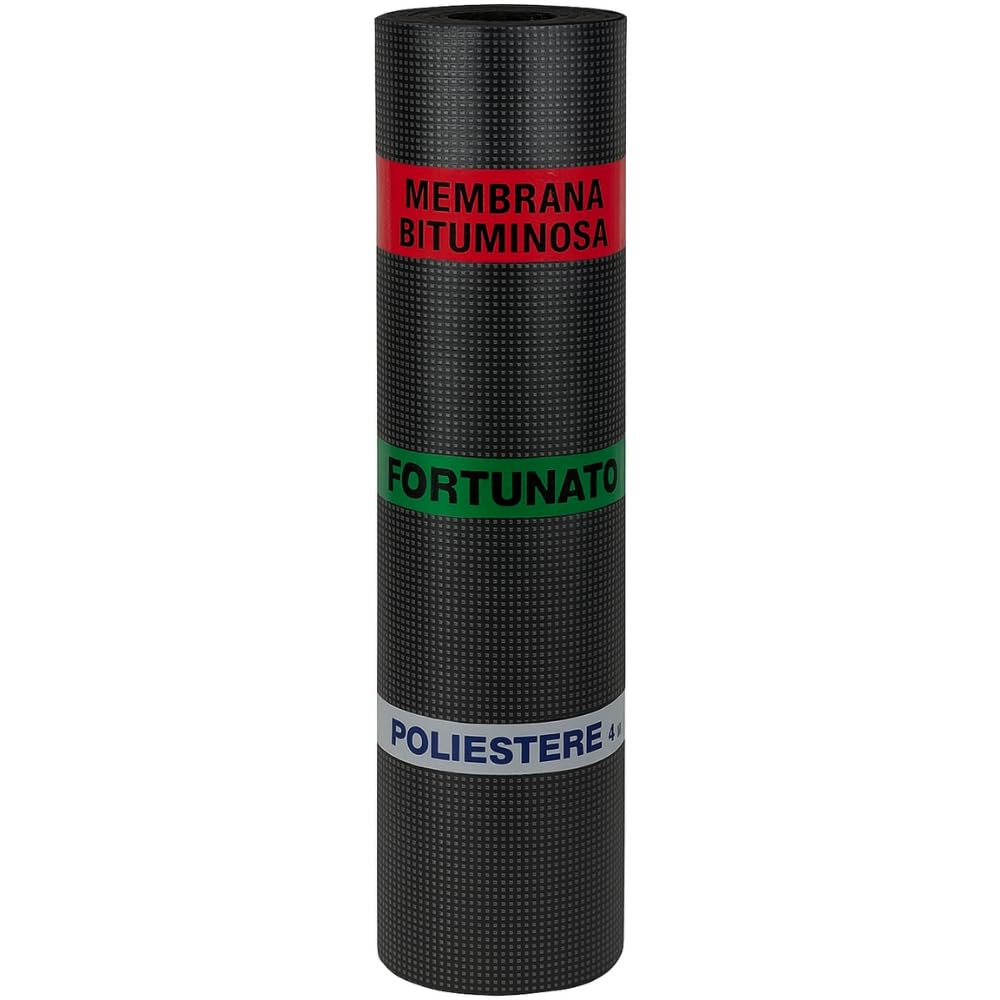 FORTUNATO Guaina Membrana Bituminosa Armatura Poliestere Spessore 4 mm Impermeabilizzante CASASCIUTTA Rotolo 1 x 10 m