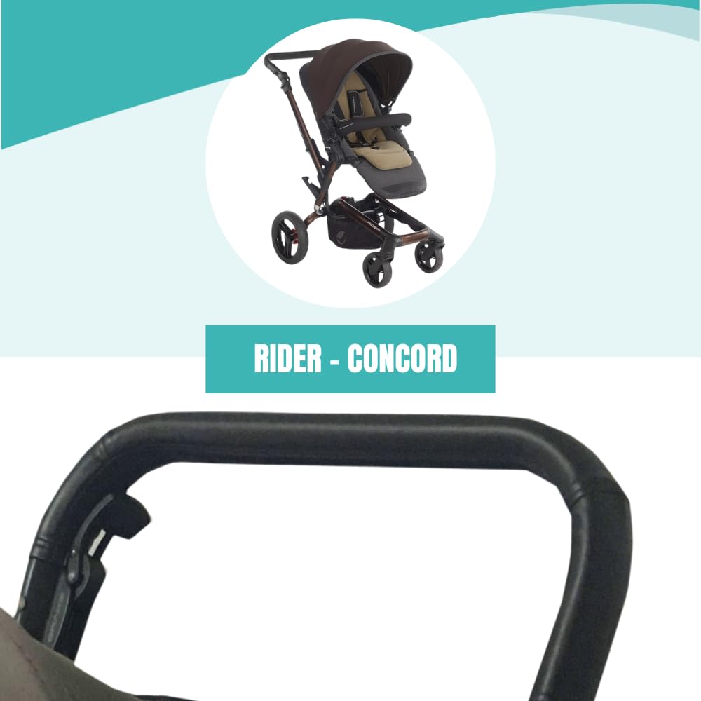Fundas Polipiel para Manillar de Jane Rider y Concord NEO (Se coloca encima de la goma original) (Negro)