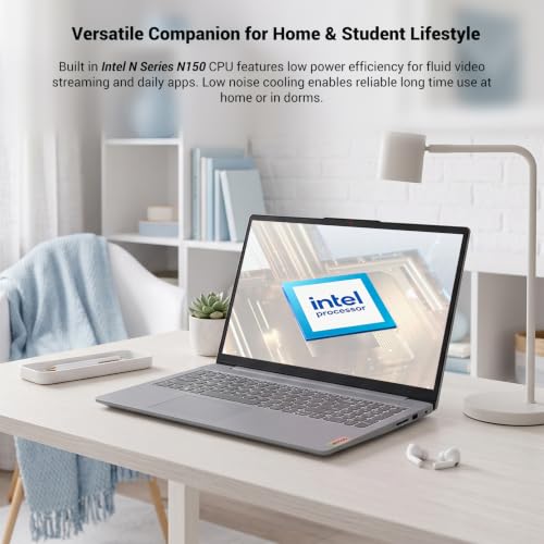 Image of Lenovo IdeaPad Slim 3 15.6 inch Laptop, Intel N150, 15.6 inch FHD, 8GB DDR5 + 128GB