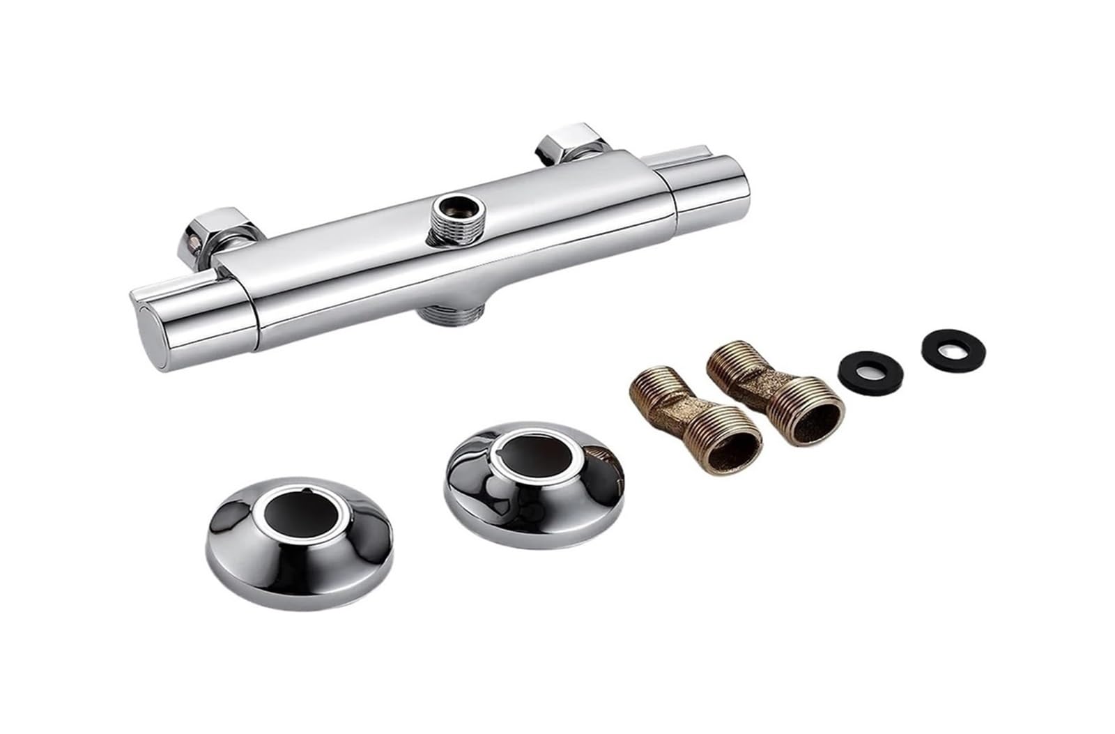 Eamrfvqt Silver Solid Metal Thermostatic Shower Mixer