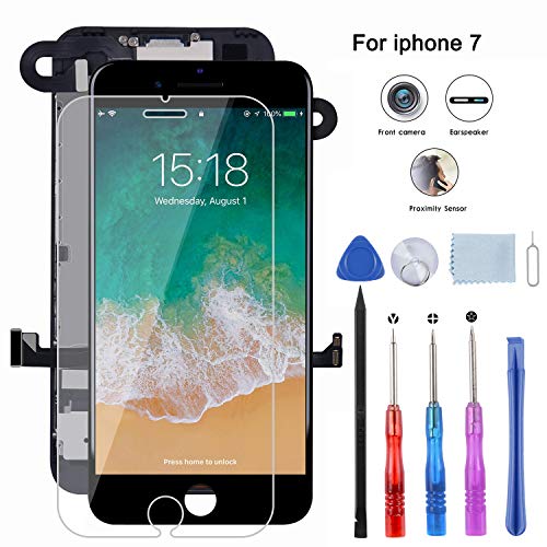 BeeFix Screen Replacement for iPhone 7 Black, 4.7" LCD Display and 3D Touch