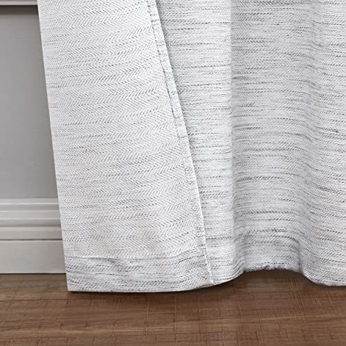 Nautica – Julius | Light Filtering Textured Curtains Window Treatment Drapes Panel Pair | Set Of 2 | Light Filtering Drapes For Living Room, Bedroom & Office | Measures 36” X 84” | Grey #TOP3