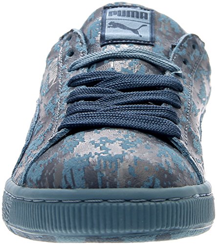 Image of PUMA Men's Suede A Camo Blue Heaven /Blue Wing Teal /Puma Silver Athletic Shoe
