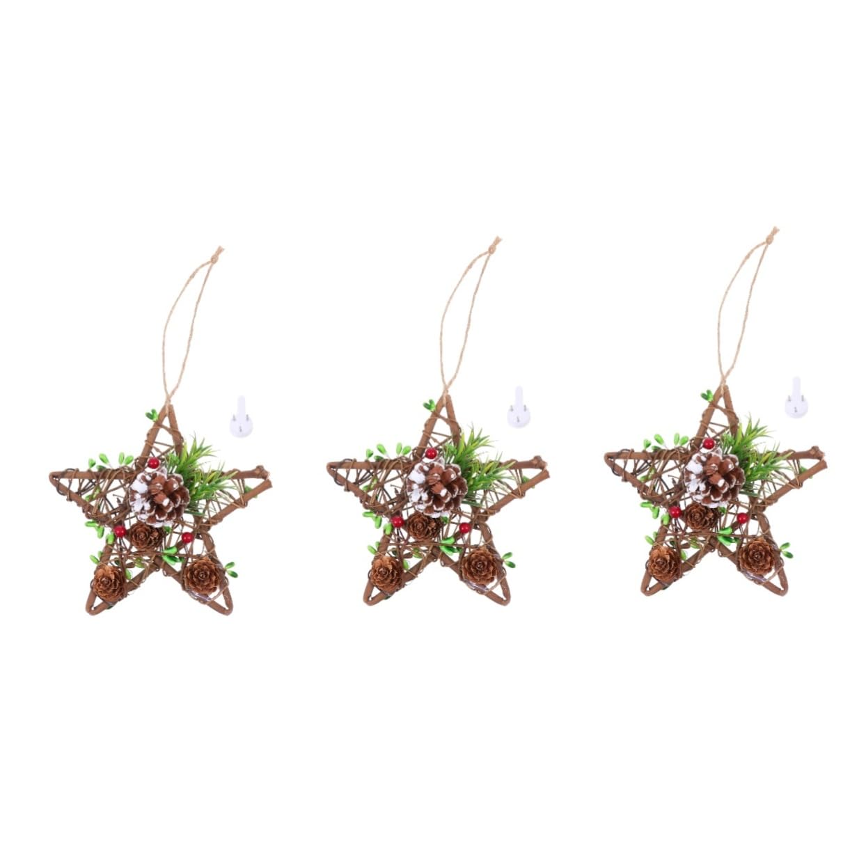 PRETYZOOM 3 Piezas Adornos De Navidad Colgante Felpa Árbol Guirnalda Adornos Navideños Oro Adornos para Arboles De Navidad Decoraciones Home Decoracion Coffee De Madera