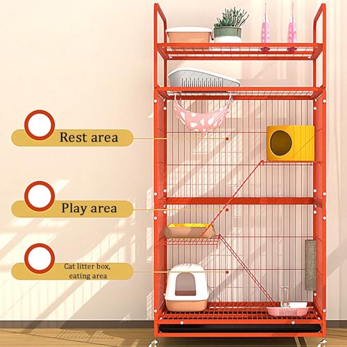 Enclos pour chat orange : la solution pour gérer l'espace et le rangement - 7