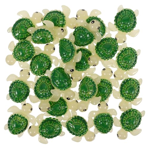 HOOWIFFY 24 Mini Figuras de Tortugas de Resina Sintética para Jardín y Balcón, Adorno Maravilloso Acabado Detallado y Diseño Adorable para Decoración Exterior