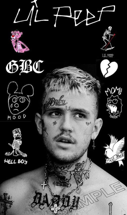 Lil Peep Poster Gustav Elijah Photo Rap Hip Hop Wall Art Picture A4
