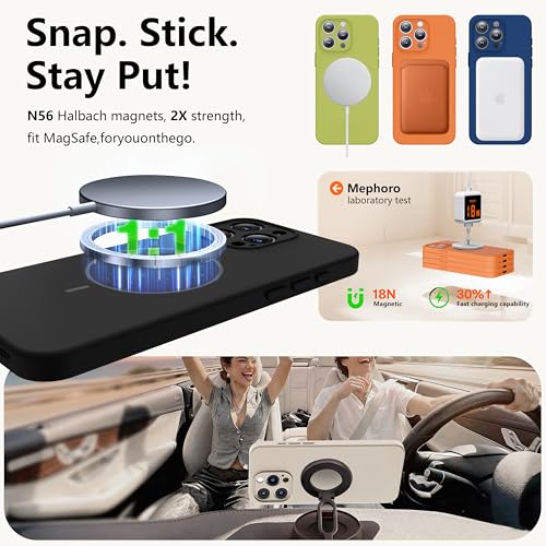 Coque iPhone 15 silicone liquide MagSafe anti-rayures