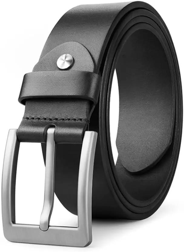 Men's Formal Genuine Leather Adjustable Pin Buckle Belt (Leath-5)