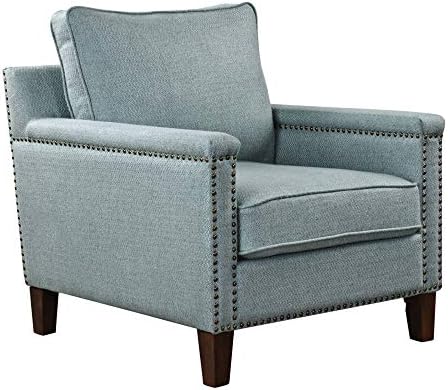 Uttermost Charlotta Light Sea Mist Fabric Accent Chair