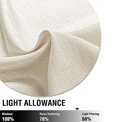 Jinchan Beige Valance For Living Room Rod Pocket 16 Inches Long Jacquard Geometry Lattice Window Treatment Set For Bedroom #TOP5