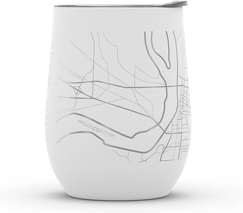 Vista 898 de Well Told Lexington Kentucky Map - Vaso de vino aislado con grabado de mapa de Kentucky, taza de acero inoxidable grabada (12 onzas, verde domingo)