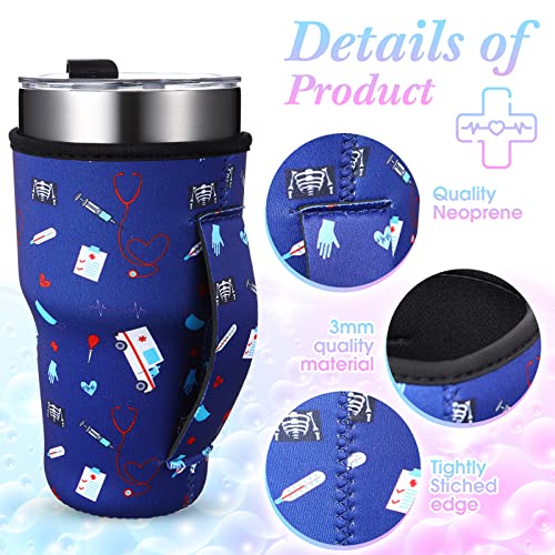 image for CHENGU 4 Pieces Nursing Gifts Reusable Sleeves Cup Cover Holder Tumble