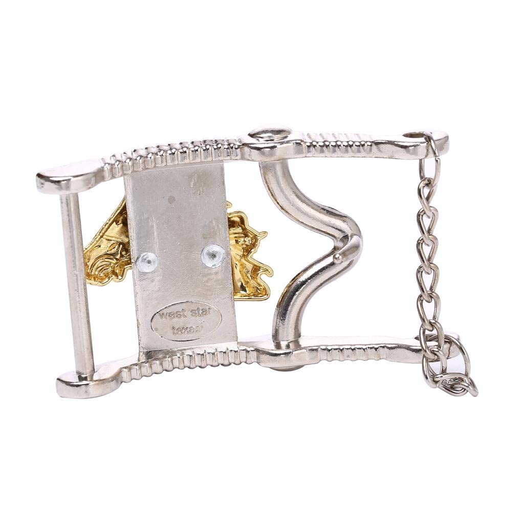 2xAntique Zinc Alloy Western Cowboy Rodeo Horse Head Belt Buckle for Mens 02| Premium | Elegant | Adjustable-image-5