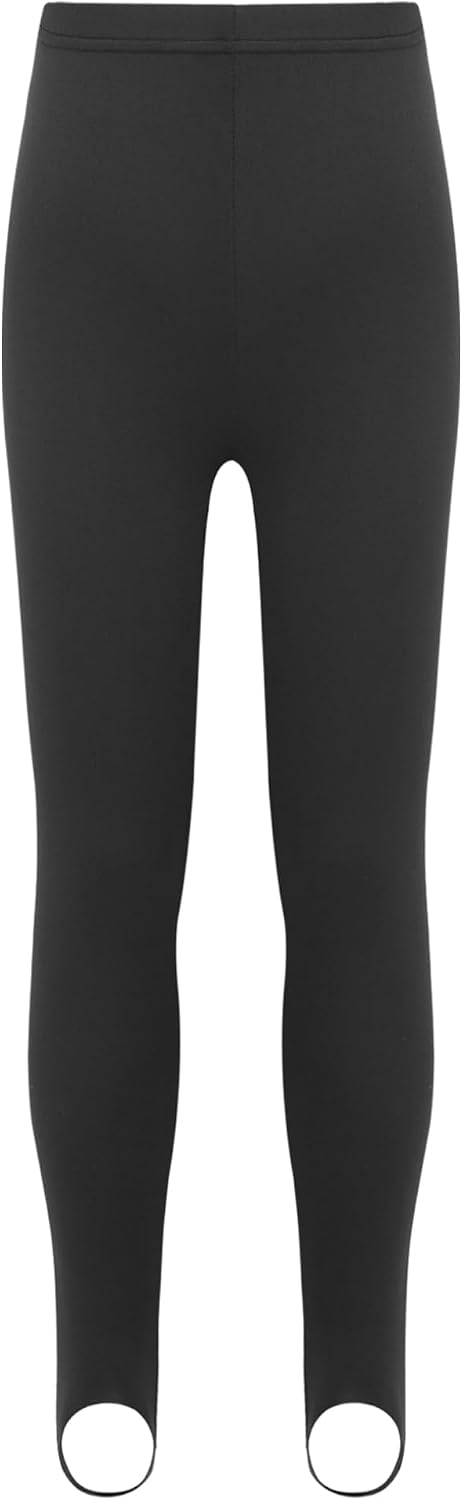 Hansber Kids Girls Stirrup Leggings Stretchy Nylon Ballet Gymnastics Athletic Dance Tights Pants Activewear