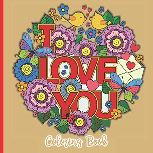 I Love You Coloring Book: Perfect Valentine's Day or Anniversary Gift | 30 Unique Handmade Designs | (Adult Colouring Books) image 2