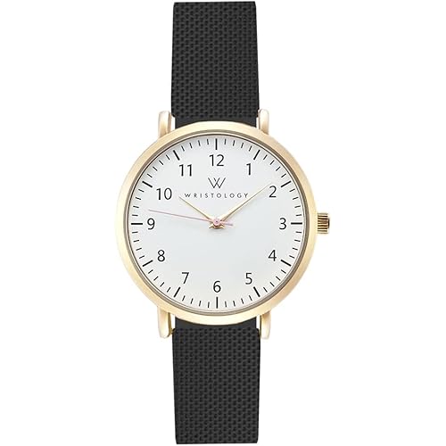 Wristology 19 Styles Mini Numbers Watch Silicone Band - Interchangeable Rubber Strap - Easy to Read Petite Small Size Analog Nurse Watch with Second Hand for Women, Men, Nurses, Teachers,