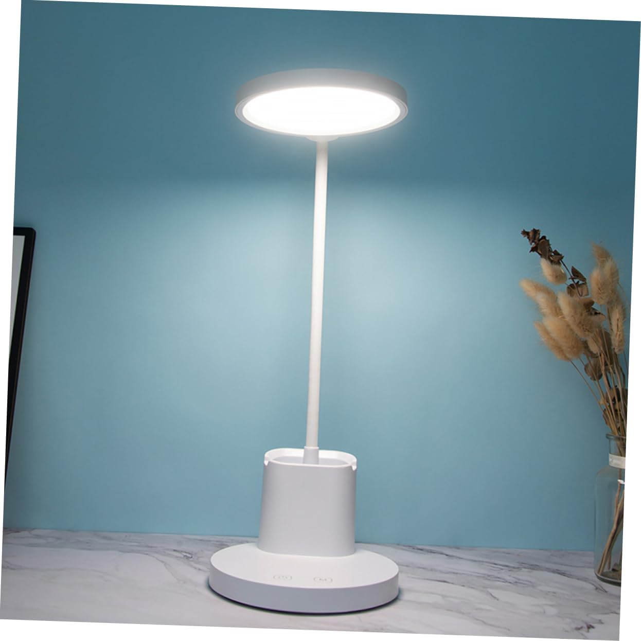 LIFKOME Touch Screen LED Desk Lamp with Adjustable Color Temperature Eye-Care Reading Light for Home Office USB Powered Flexible Design