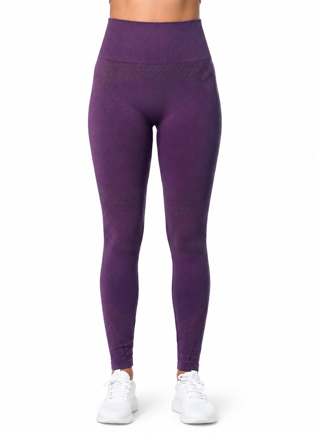 BL SL L 51 Women's Seamless High-Waist Activewear Leggings|Full Length Compression Tights|Squat Proof|Moisture-Wicking|Yoga, Gym & Running Pants Purple-image-20