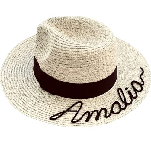 BODELEI Sombrero Mujer Verano Sombrero Paja Sombrero Playa Mujer Personalizado Cover