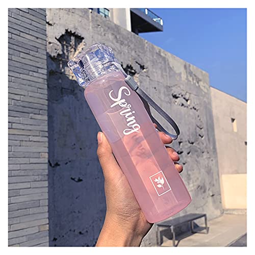 420 ml Letter Gedrukt Glas Draagbare Handheld Student Glas Waterfles Glazen Fles Kawaii Ice Cover Four Seasons Color Cup… - Afbeelding 6