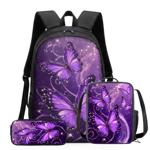 Sac à dos école fille avec trousse pour organiser les cahiers A4