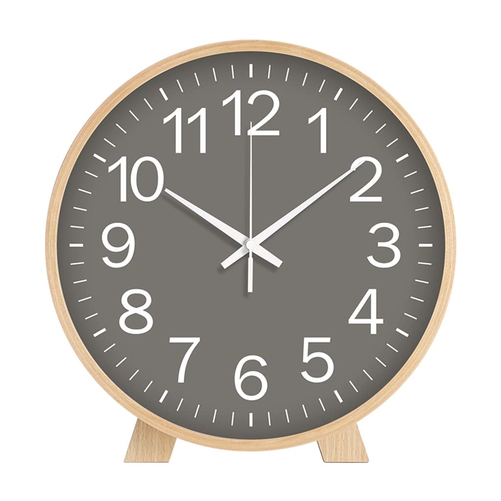 Hrwly Black-Soul Eater1 Wood Table Clock Home Decoration Living Room Dining Wooden Desk Desktop Silent Watch(,8 Inches)