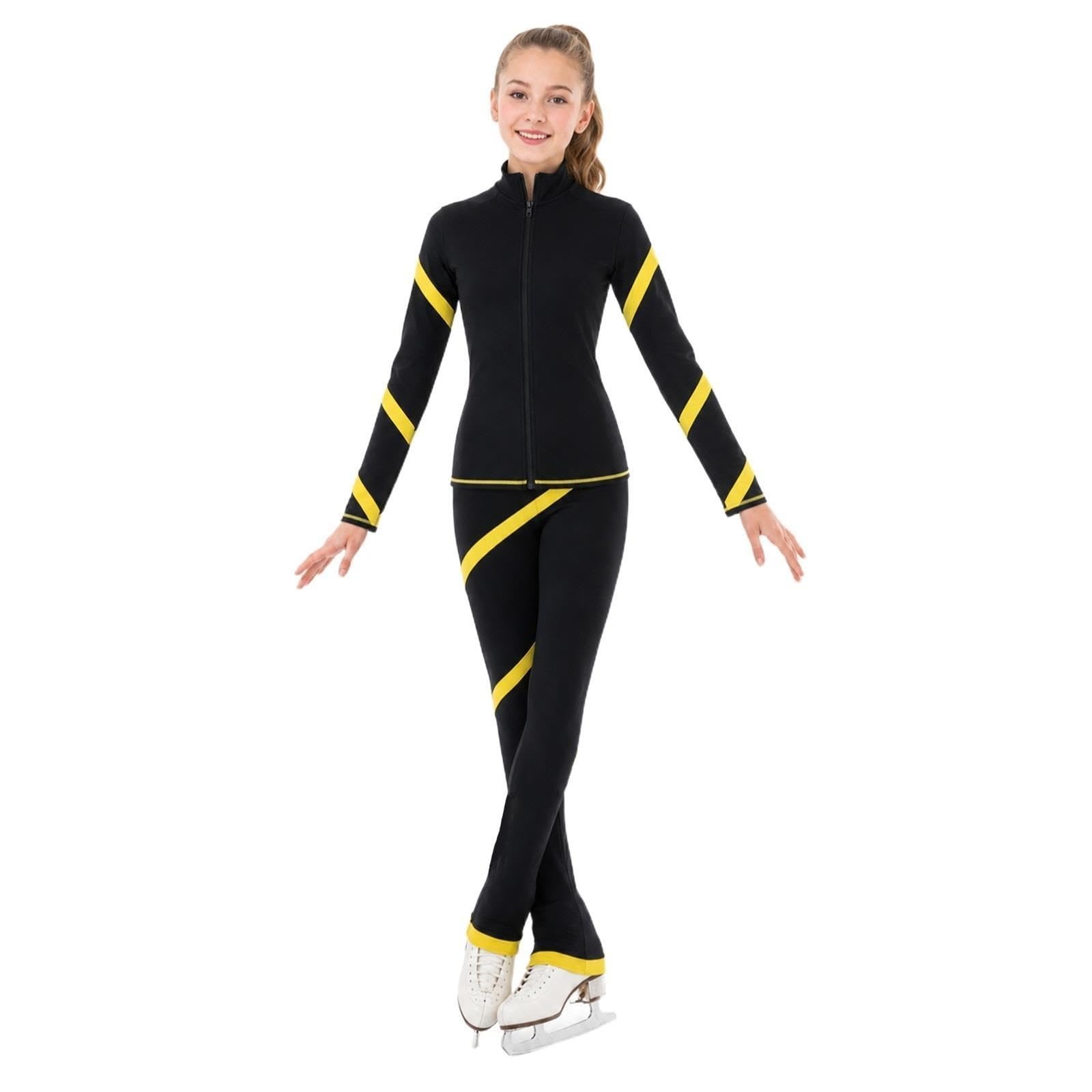 Damski Teens Komplet Łyżwiarski, Bluza Zip i Spodnie Spiralne