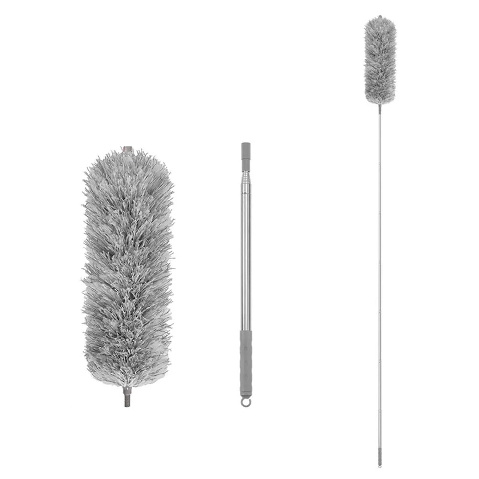 Cleaning Duster 140/250/280cm Telescopic Extended Long Crevice Spider Web Microfiber Brushes Bendable Household(2.5m setC)
