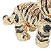 WIHFHGZ Tiger Keychain Pendant, Three Dimensional Small Tiger Rhinestone, 1 Piece - Fashionable Accessory, Durable Zinc Alloy, Ideal for Bag Ornaments and Car Keys (Champagne)