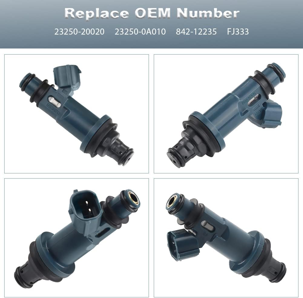 JDMON Fuel Injectors Replacement for Lexus ES300 1997-2001 RX300 1999-2003 Toyota Avalon 1998-2004 Camry 1998-2001 Highlander 2001-2003 Sienna 1998-2003 Solara 1999-2003 3.0L V6 23250-20020 6Pcs