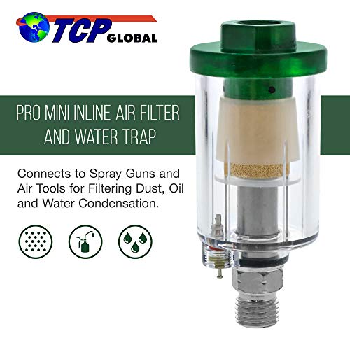TCP Global Brand Pro Mini Inline AIR FilterPaint Spray GunTool