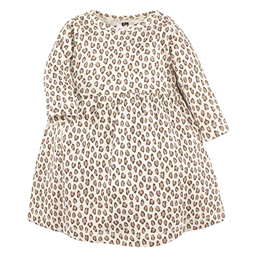 Hudson Baby Infant and Toddler Girl Cotton Dresses, Blush Rose Leopard, 3-6 Months - Thumbnail 4