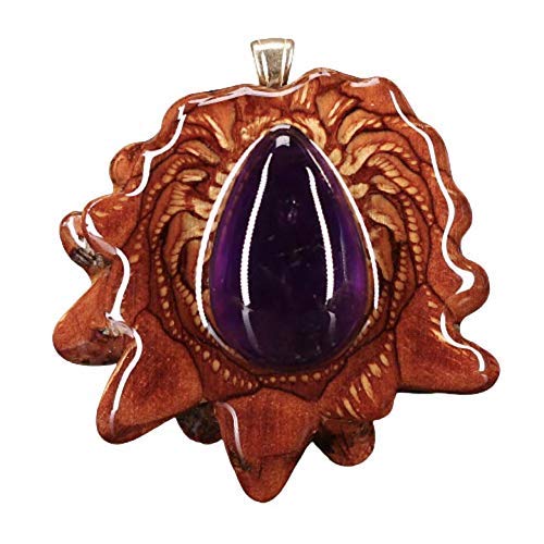 Amethyst Third Eye Pinecones Pendant Festival Jewelry For Women For Men Boho Fashion Gear 100% Natural Sacred Geometry Pinecone with Gemstone Necklace