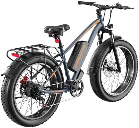 1000W Electric Bike for Adults, 30MPH High-Speed, 48V 18.2Ah Removable Battery, 45-65 Miles Range, LED Headlight, 26" Electric Mountain Bike Features 7-Speed, Hydraulic Disc Brake -Gray