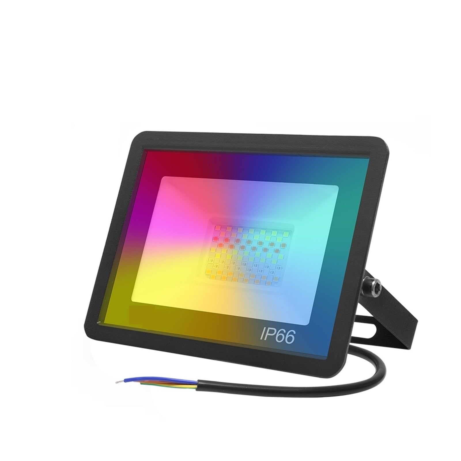 JOLIANE Smart LED Floodlight 100W 50W 30W IP66 RGB Reflector Spotlight Wall Street Lamp Outdoor Lighting Work(50W)